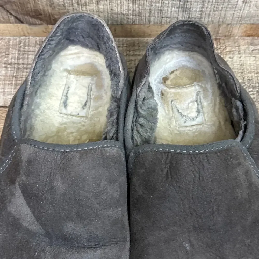 UGG Kenton Suede Slip On Slippers Shoes Gray Size 11